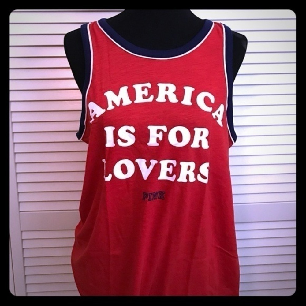 America is for Lovers red tank! VS Pink - Picture 5 of 5